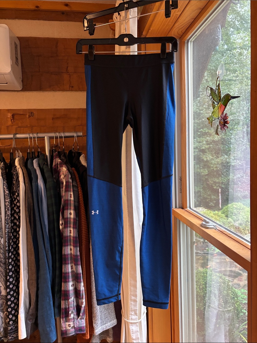 Under Armour Black and Blue Women's Performance Leggings